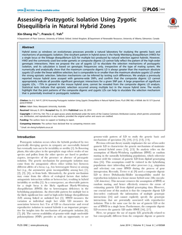 Assessing Postzygotic Isolation Using Zygotic Disequilibria in Natural Hybrid Zones