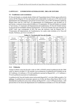 CAPITULO 3 CONDICIONES GENERALES DEL ÁREA DE ESTUDIO 3.1 Condiciones Socio-Económicas El Área De Estudio Se Extiende Desd