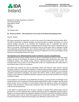 IDA NDP Review Letter