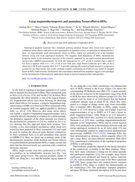 Large Magnetothermopower and Anomalous Nernst Effect in Hfte5