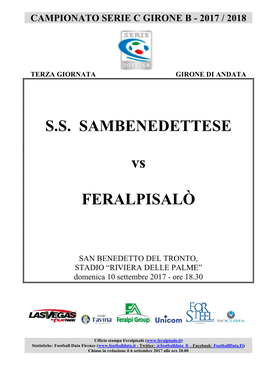 S.S. SAMBENEDETTESE Vs FERALPISALÒ