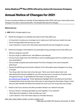 2021 PPO Annual Notice of Change (PDF)