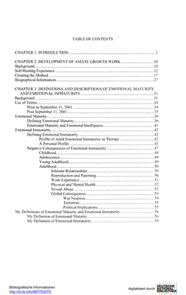 DEVELOPMENT of AMATE GROWTH WORK 10 Background 10 Self-Healing Experience 12 Creating the Method 17 Biographical Information 27