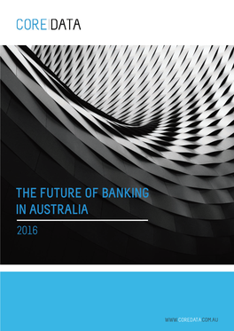 The Future of Banking in Australia 2016