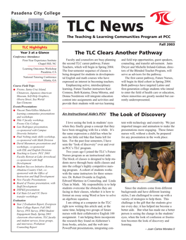 TLC News the Teaching & Learning Communities Program at PCC