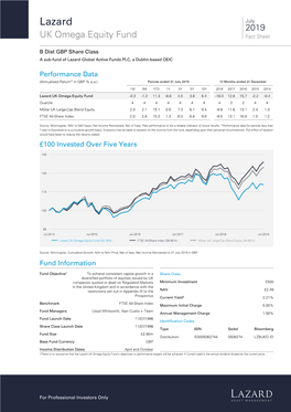 Lazard UK Omega Equity Fund B Dist