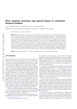 Price Response Functions and Spread Impact in Correlated Financial Markets