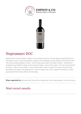 Negroamaro DOC