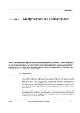 Multiprocessors and Multicomputers