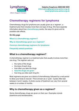 Chemotherapy Regimens for Lymphoma