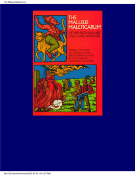 The Malleus Maleficarum