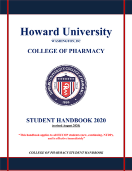 COP Student Handbook;