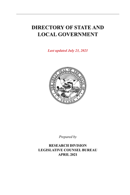 Directory of State and Local Government