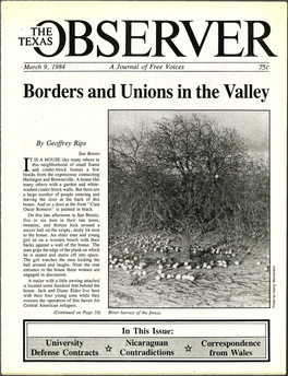 Borders and Unions in the Valley