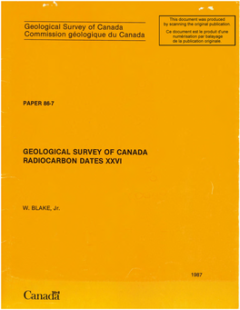 Canada Commission Geologique Du Canada