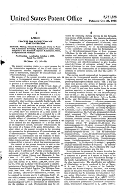 United States Patent Office Patented Oct