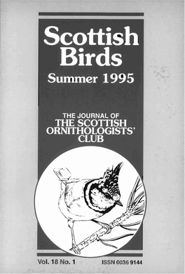 Vol. 18 No. 1 ISSN 0036 9144 Scottish Birds