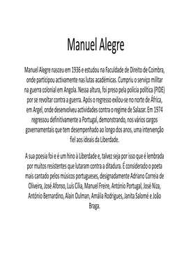 Manuel Alegre