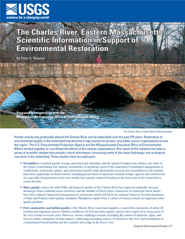 The Charles River, Eastern Massachusetts: Scientific Information in Support of Environmental Restoration