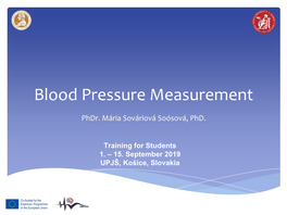 Blood Pressure Measurement