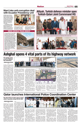 Ashghal Opens 4 Vital Parts of Its Highway Network the Opening Comes As Part of National Day Celebrations