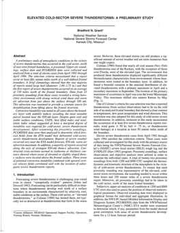 Elevated Cold-Sector Severe Thunderstorms: a Preliminary Study