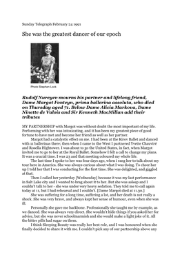 91 Nureyev Remembers Margot