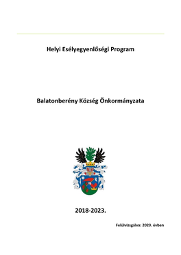 Helyi Esélyegyenlőségi Program Balatonberény Község