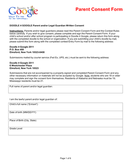 Parent Consent Form