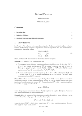 Derived Functors