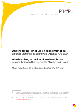 A Ficção Científica Na Telenovela O Tempo Não Para Anachronism