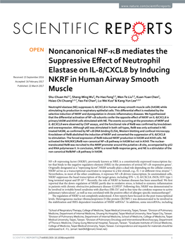 Noncanonical NF-Κb Mediates the Suppressive Effect of Neutrophil