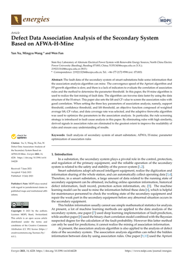 Defect Data Association Analysis of the Secondary System Based on AFWA-H-Mine