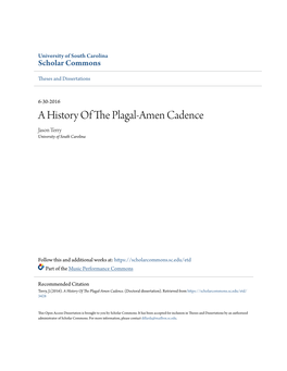 A History of the Plagal-Amen Cadence