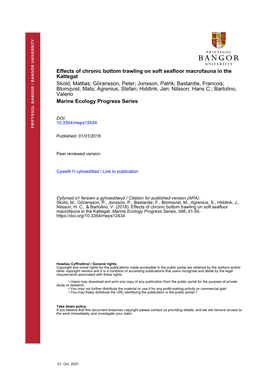 Effects of Chronic Bottom Trawling on Soft Seafloor Macrofauna in The