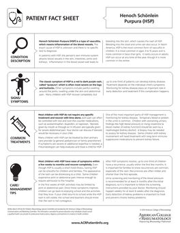 Henoch-Schönlein-Purpura-Fact-Sheet.Pdf