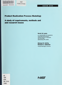 Product Realization Process Modeling