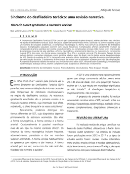 Thoracic Outlet Syndrome: a Narrative Review