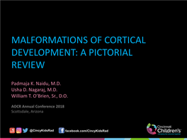 Malformations of Cortical Development: a Pictorial Review