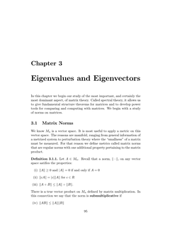 Eigenvalues and Eigenvectors