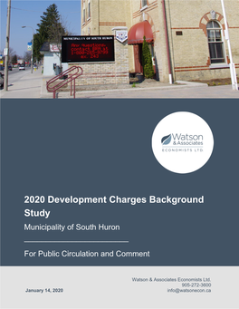 Development Charges Background Study 2020