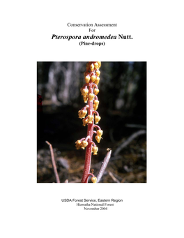 Conservation Assessment for Pterospora Andromedea Nutt