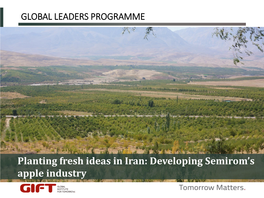 Planting Fresh Ideas in Iran: Developing Semirom's Apple Industry