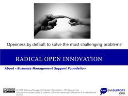 Radical Open Innovation