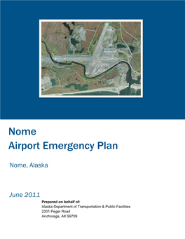 Nome Airport Emergency Plan
