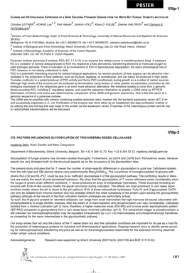 Posters VII Ifungal Cell Factories