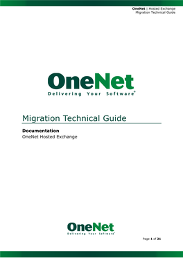Migration Technical Guide