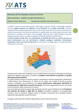 Relazione Di Fine Mandato Ambito 19