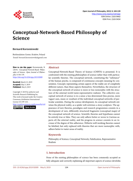 Conceptual-Network-Based Philosophy of Science