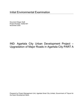 53262-001: Agartala City Urban Development Project